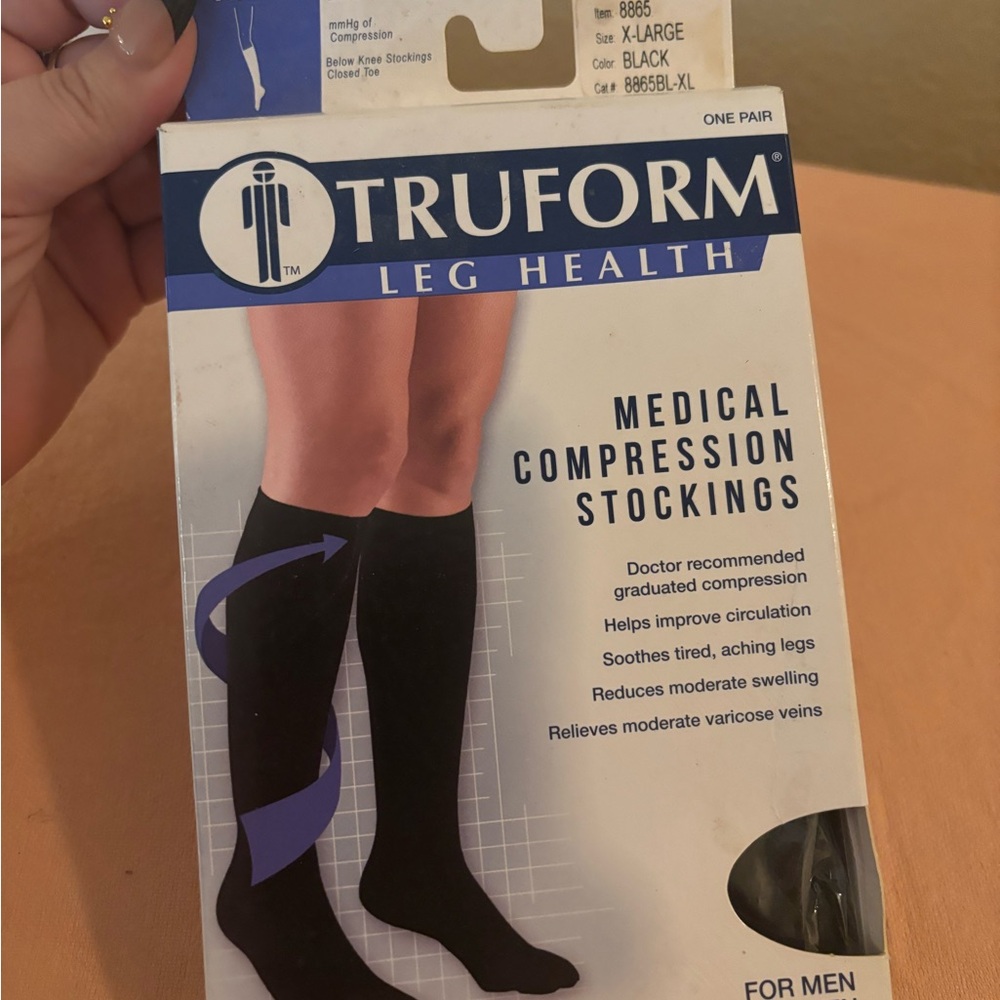 Men's Black Compression Stockings